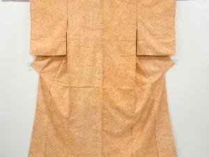 アンティーク　草花模様手織り節紬着物